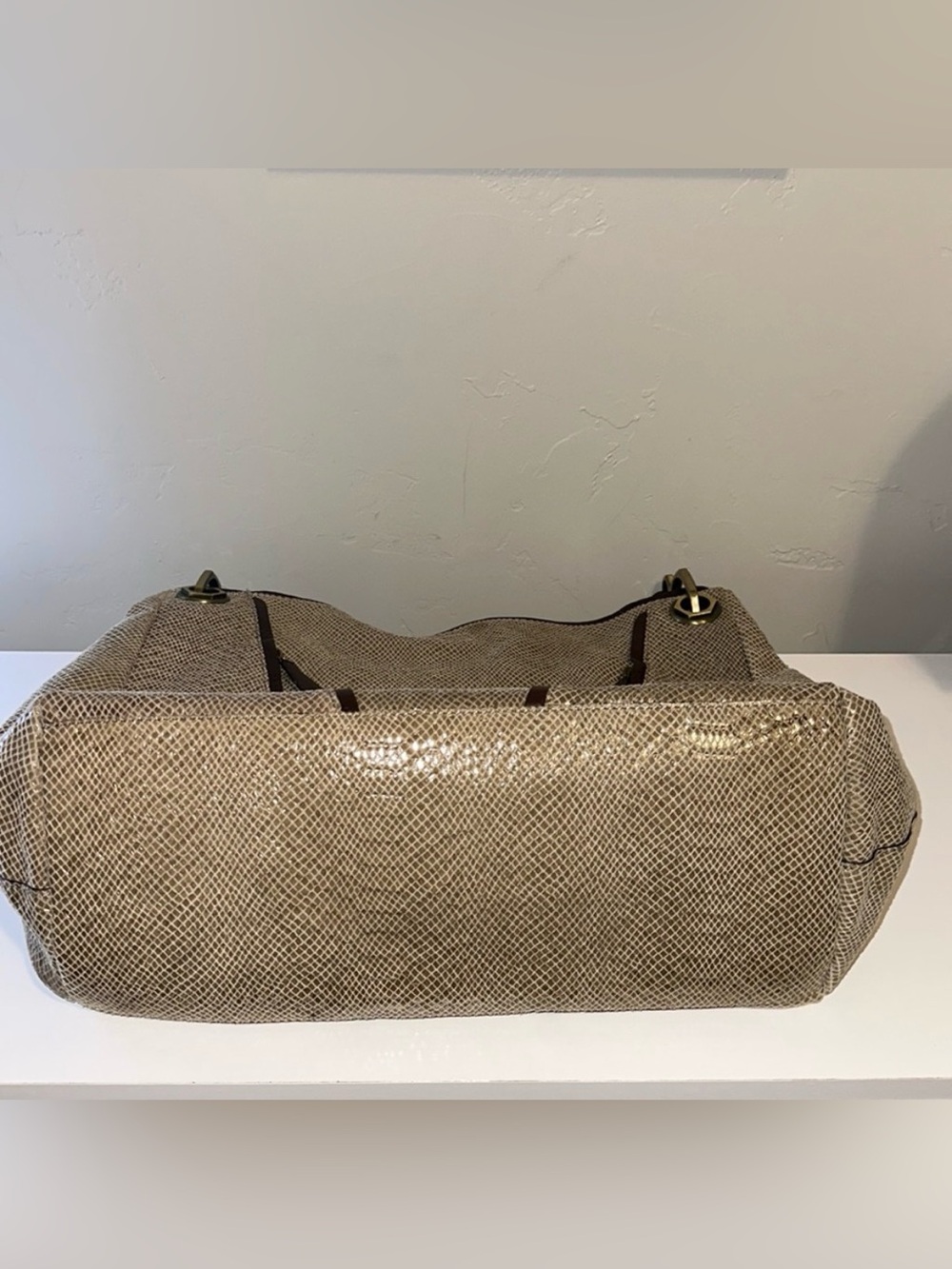 OrYANY Bette Embossed Python Leather Bag. Dust bag included NWOT - Picture 8 of 11